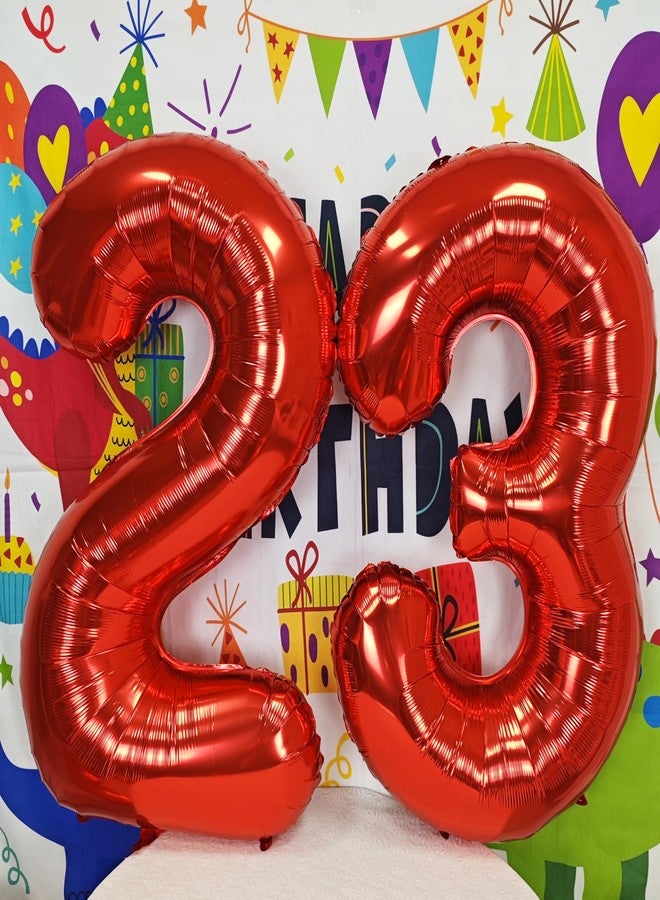 CHANGZHONG 40 inch red number 22 balloon giant helium polyester film 22th birthday girl boy self inflating digit twenty-two for anniversary celebration baby shower New Year engagement party decoration - Image 5